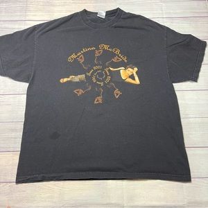 Vintage 2001 Martina McBride Tour T-Shirt Men's Size XL Country Black